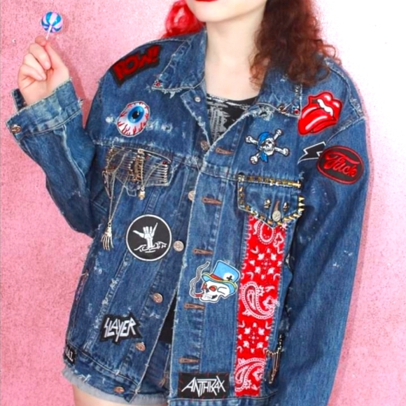 SOLD!!! Customized punkrock Calvin Klein Vintage y2k-trucker - Picture 12 of 16